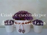 Trio de vasos com sempre- viva